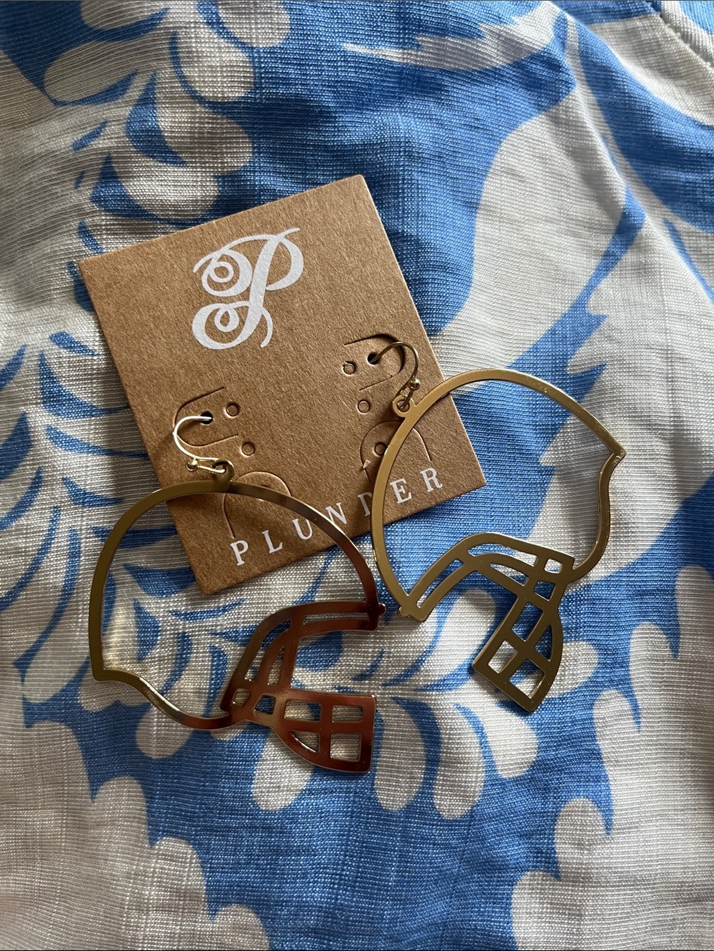 Gameday Football Helmet Dangling Earrings